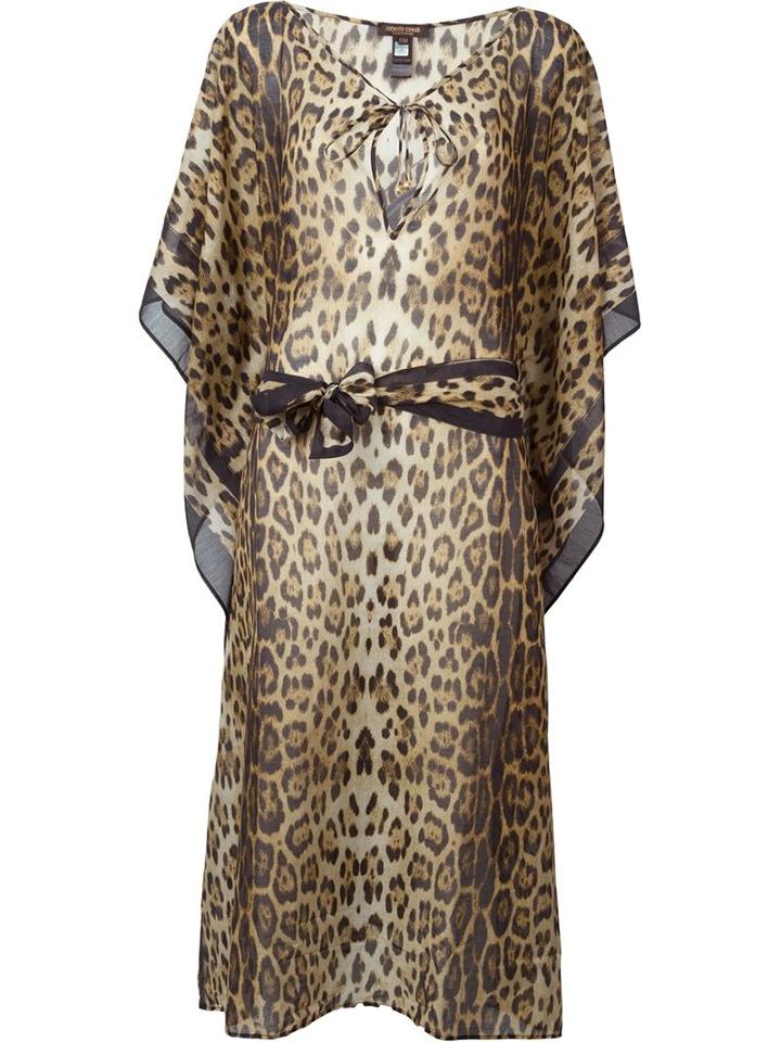 Roberto Cavalli Leopard Print Kaftan