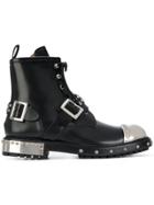Alexander Mcqueen Metal Toecap Boots - Black