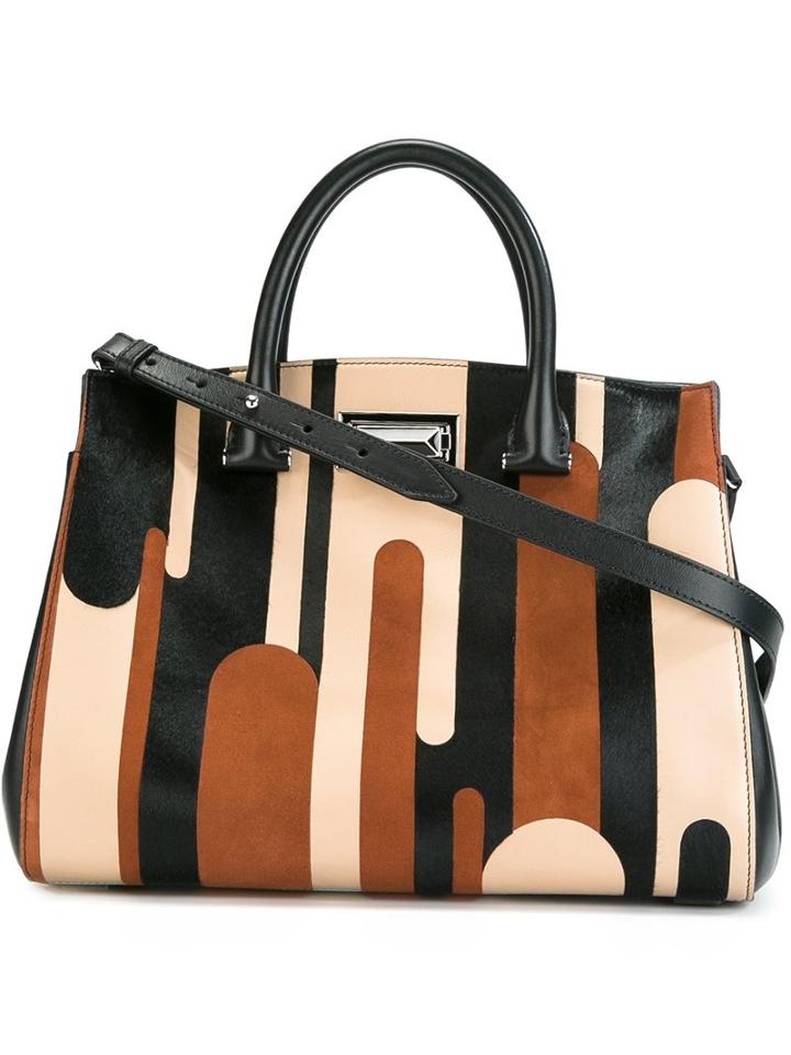 Max Mara Printed Tote, Women's, Brown