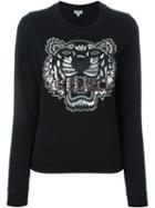 Kenzo 'tiger' Embellished Sweatshirt, Women's, Size: Large, Black, Polyester