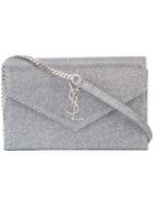 Saint Laurent - 'monogram' Handbag - Women - Leather/polyester - One Size, Women's, Grey, Leather/polyester