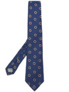 Canali Spotted Pattern Tie - Blue
