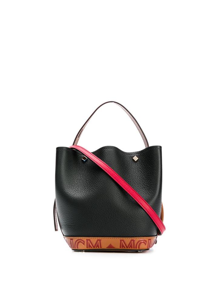 Mcm Drawstring Shoulder Bag - Black