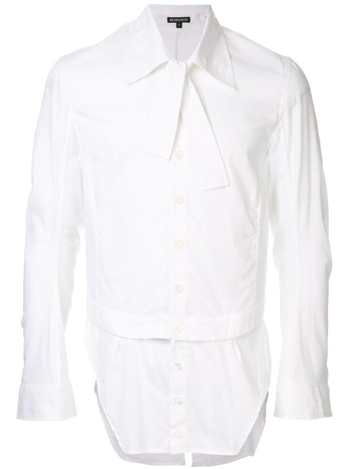 Ann Demeulemeester Tie Collar Shirt - White