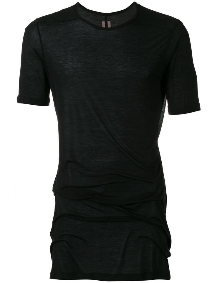 Rick Owens Drkshdw Longline T-shirt, Men's, Size: Small, Black, Viscose