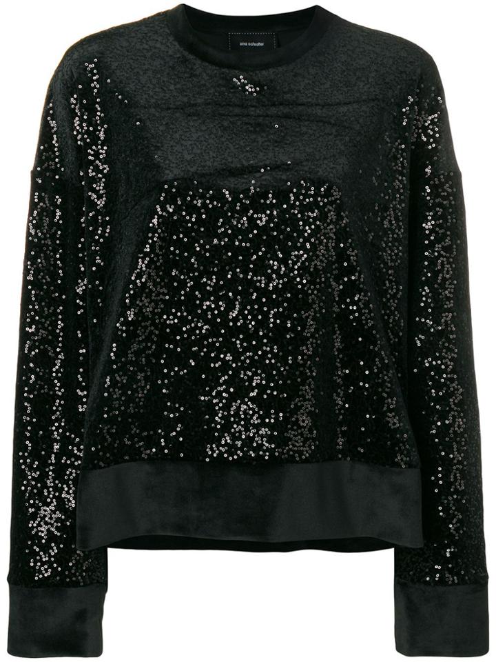 Irina Schrotter Sequin Embellished Top - Black