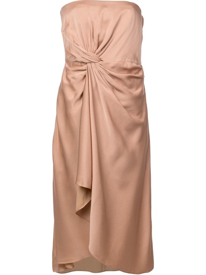 A.l.c. Front Tie Strapless Dress - Pink & Purple