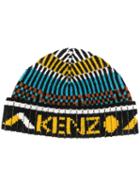 Kenzo Intarsia-knit Beanie Hat - Black