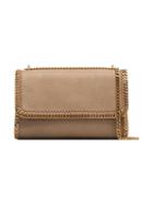 Stella Mccartney Brown Falabella Gold-tone Chain Shoulder Bag -
