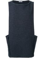 Aganovich Sleeveless T-shirt, Men's, Size: 48, Grey, Wool