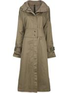 Taylor Zipped Trench Coat - Green