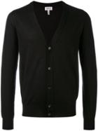 Brioni - V-neck Buttoned Cardigan - Men - Silk/cashmere - 46, Black, Silk/cashmere