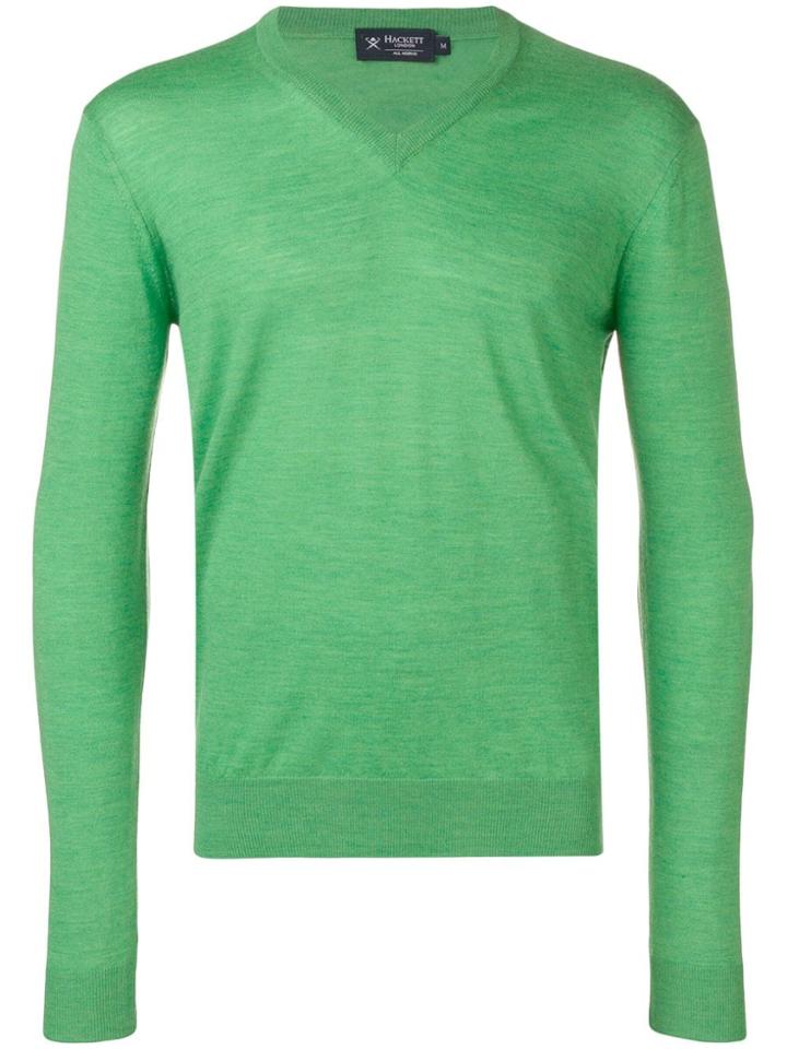 Hackett Merino Lime Sweater - Green
