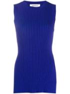 Enföld Side Slit Knitted Tank Top - Purple