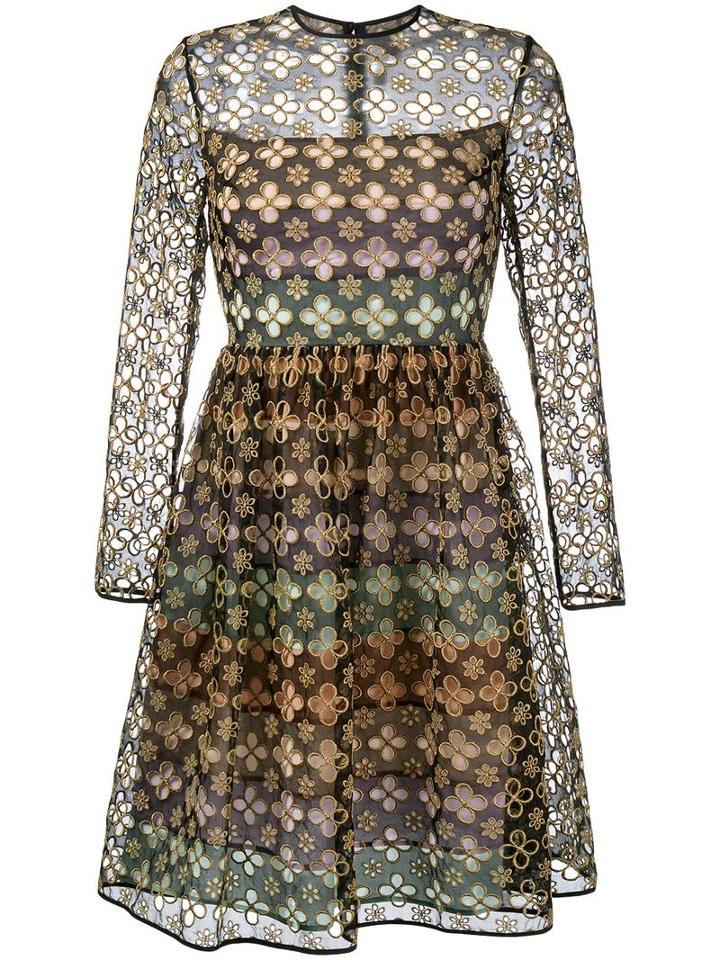 Huishan Zhang 'sandra' Dress, Women's, Size: 14, Black, Silk/polyester