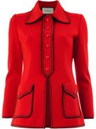 Gucci Stripe Buttoned Cardigan - Red