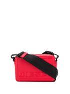 Diesel Square Cross-body Bag In Leather - Red