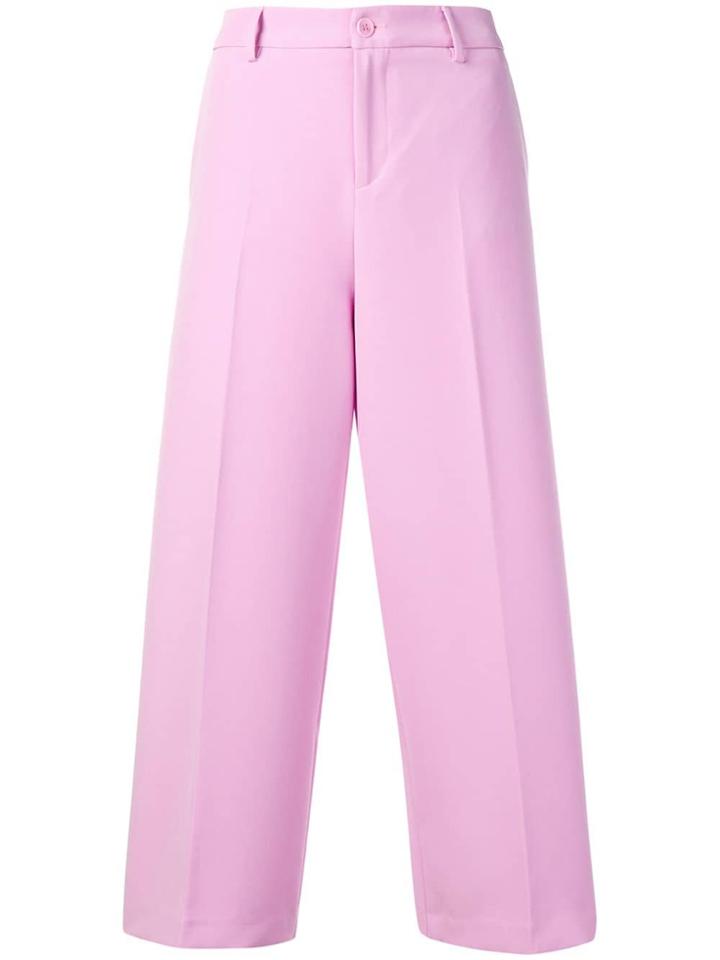 Liu Jo Wide-leg Cropped Trousers - Purple