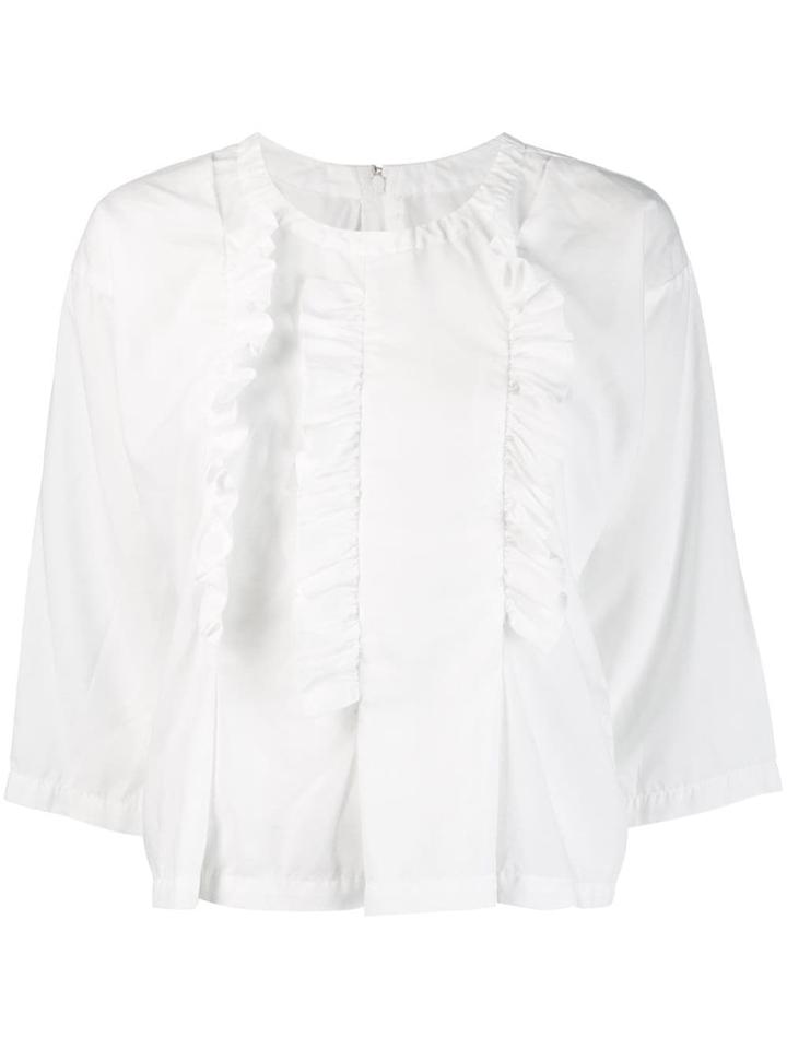 Comme Des Garçons Comme Des Garçons Ruffle Detail Blouse - White
