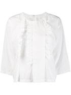 Comme Des Garçons Comme Des Garçons Ruffle Detail Blouse - White