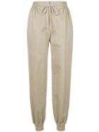 Alberta Ferretti Drawstring Fitted Trousers - Nude & Neutrals