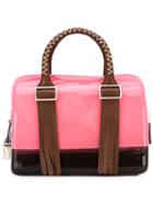 Furla - 'boston' Leather-trimmed Tote - Women - Leather/plastic - One Size, Pink/purple, Leather/plastic