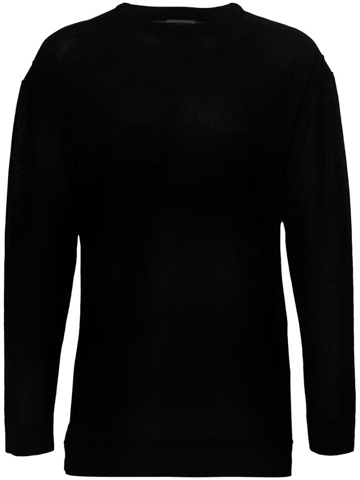 Wooyoungmi Loose Fit Sweatshirt, Men's, Size: 46, Black, Polyester/nylon/cotton