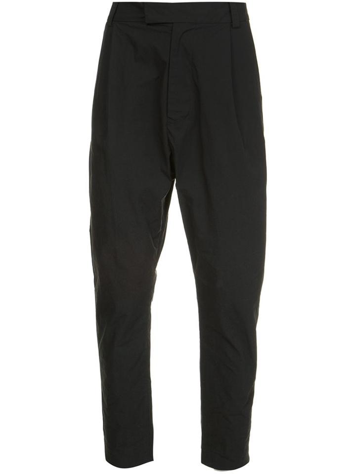 Robert Geller 'the Massimo' Tapered Trousers, Men's, Size: 46, Black, Cotton/nylon
