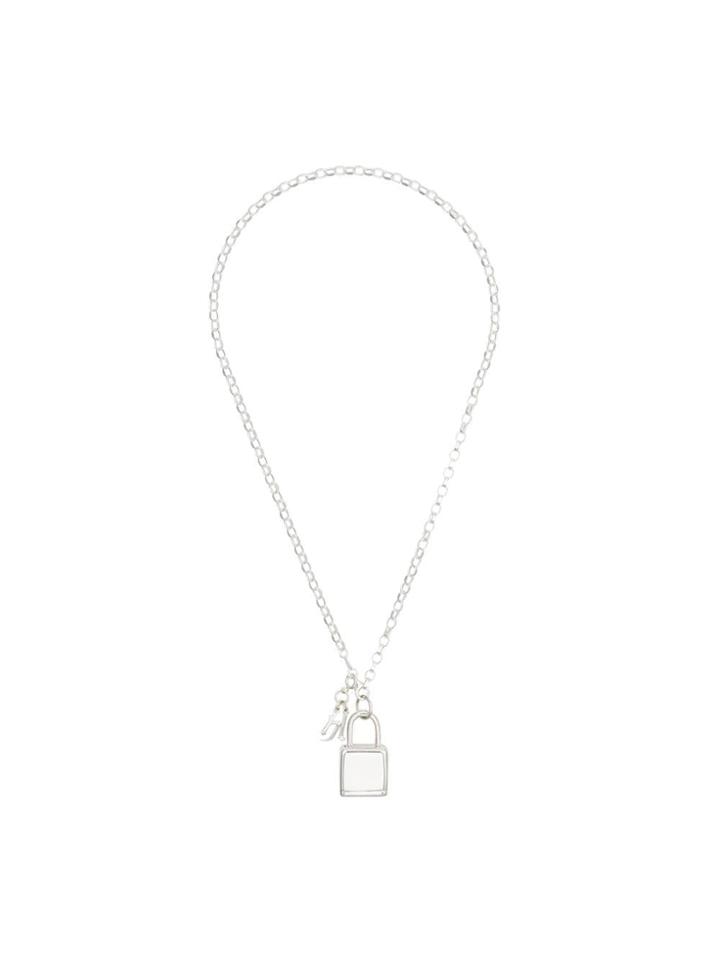 Hatton Labs Padlock Pendant Necklace - Silver