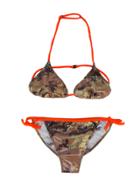 Dsquared2 Kids Camouflage Print Bikini - Brown