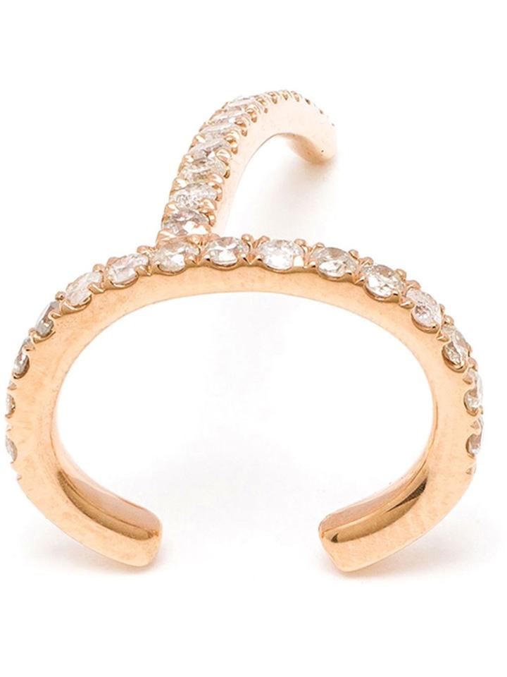 Asherali Knopfer 18k Rose Gold 'theo' Diamond Earring - Pink & Purple