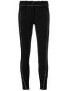 Elisabetta Franchi Contrast Piped Skinny Trousers - Black