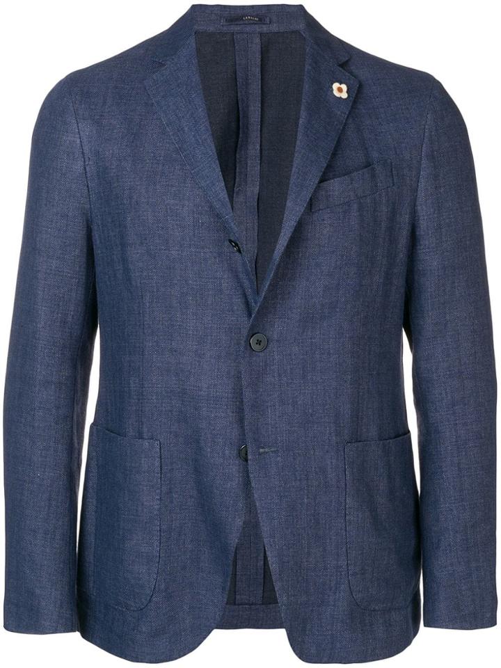 Lardini Flower Detail Blazer - Blue