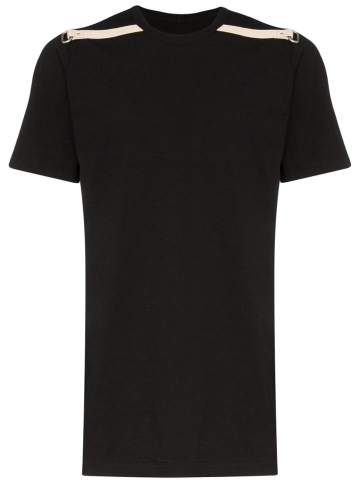 Rick Owens Level Strap-detail T-shirt - Black