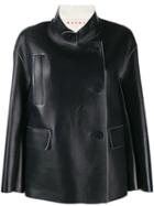 Marni Stand Collar Boxy-fit Jacket - Black