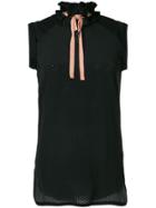 Nº21 Frill Trim Blouse - Black