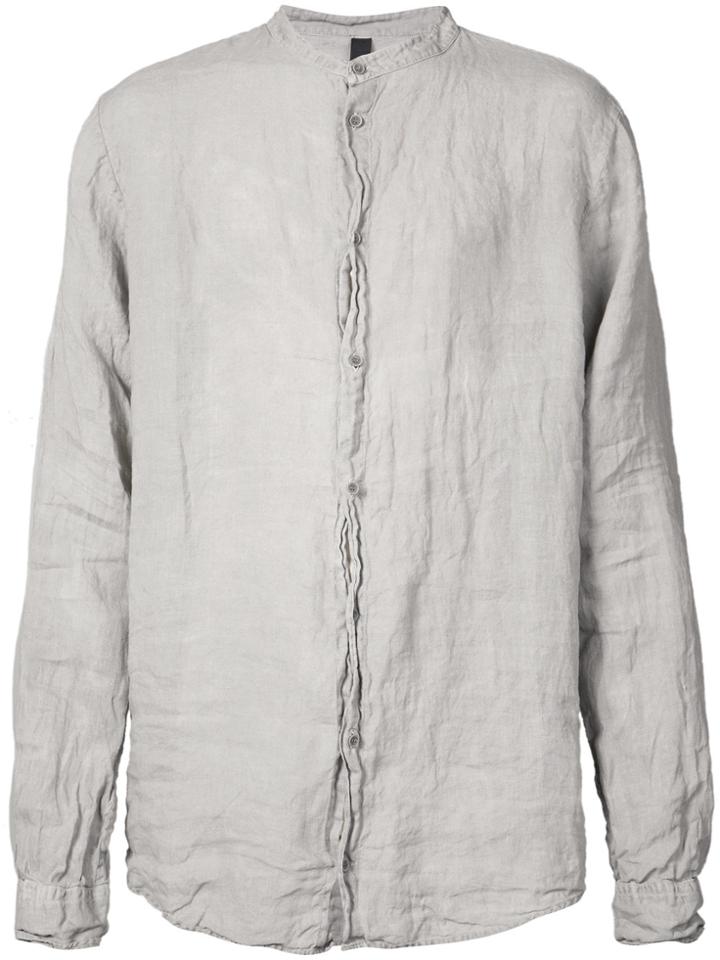 Poème Bohémien Band Collar Shirt - Grey