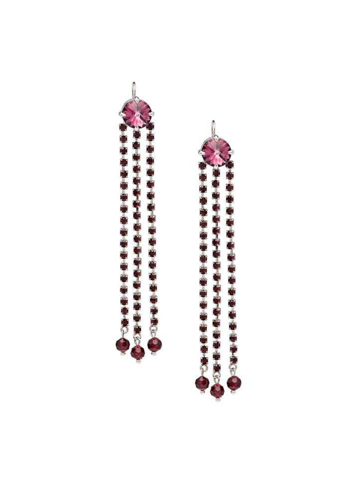 Miu Miu Crystal Earrings - Red