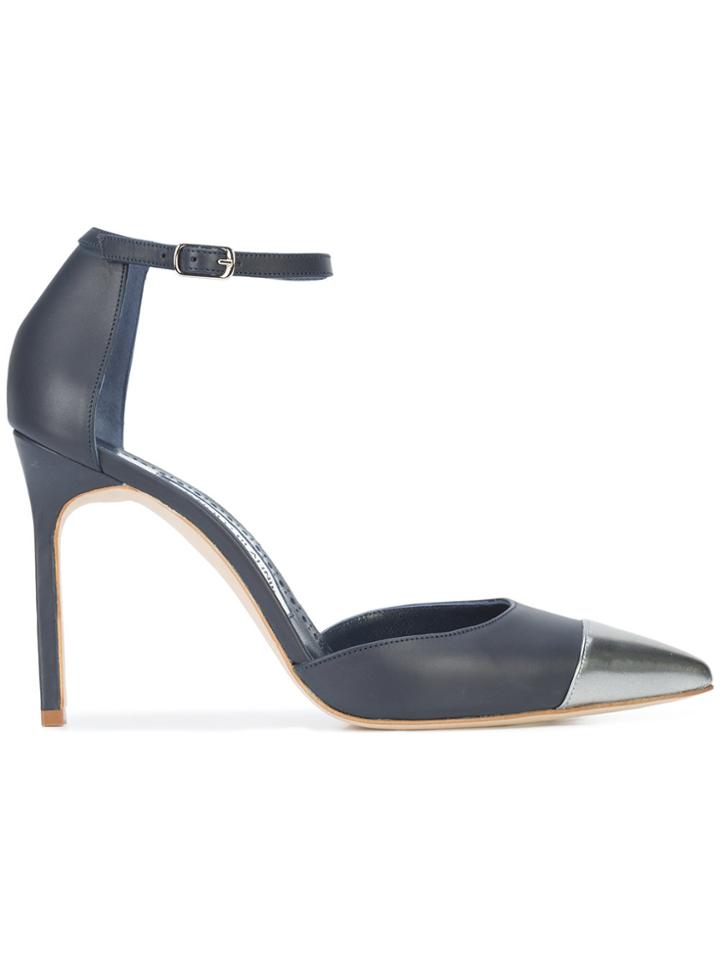Manolo Blahnik Timtan Pumps - Blue