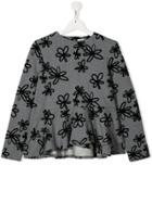 Il Gufo Teen Floral Print Sweatshirt - Grey