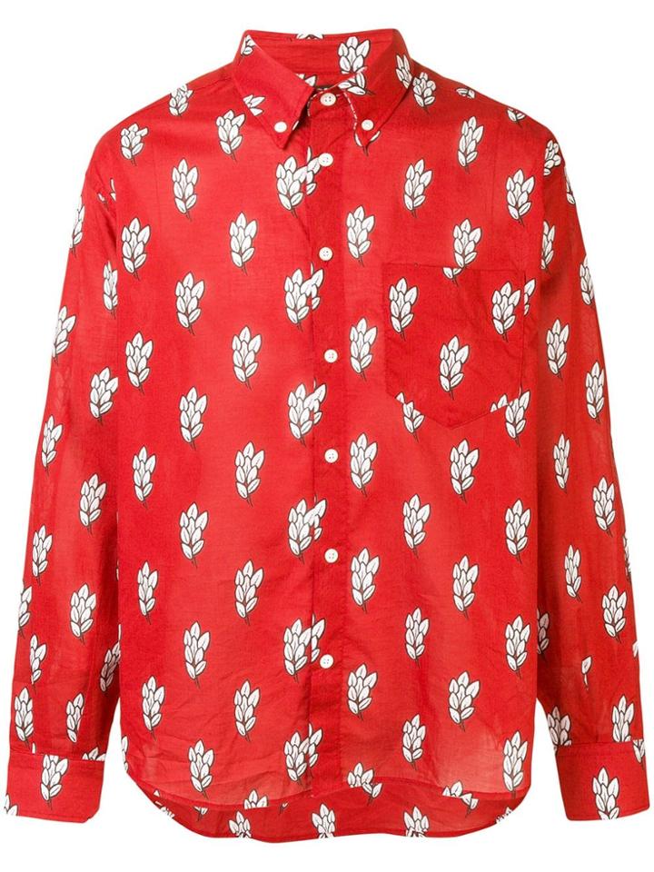 Jacquemus Men Red Patterned Shirt