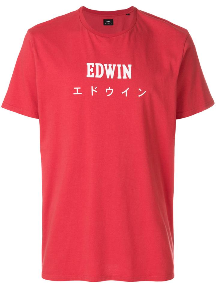 Edwin Branded T-shirt - Red