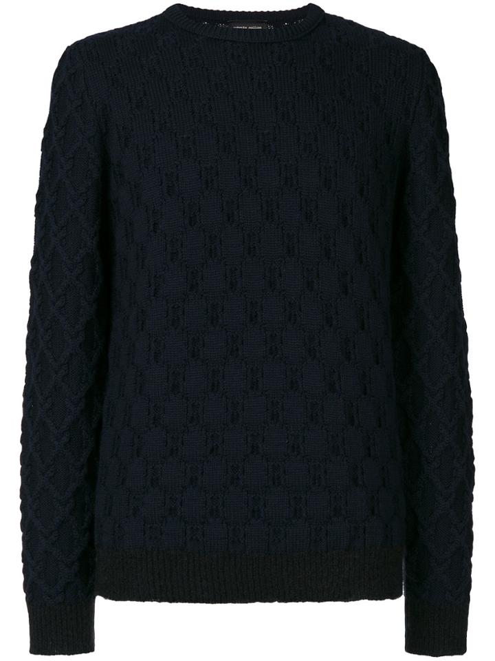 Roberto Collina Waffle Knit Jumper - Blue