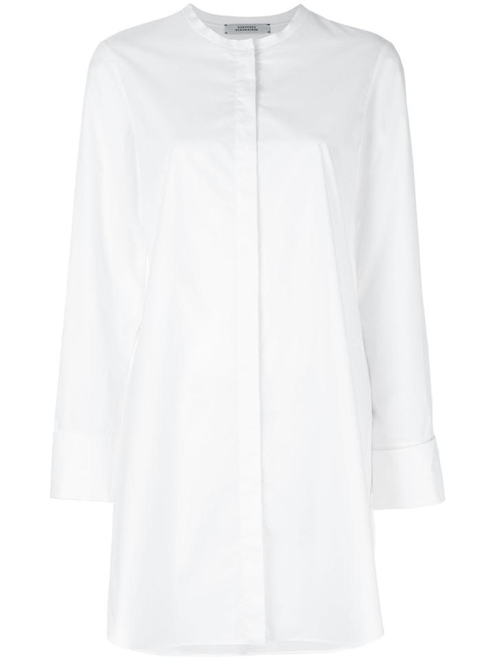 Dorothee Schumacher - Concealed Placket Shirt - Women - Cotton - 3, White, Cotton