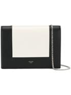 Céline Colour Block Shoulder Bag, Women's, White, Calf Leather/lamb Skin/viscose