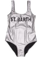Mc2 Saint Barth Kids Metallic St. Barth Swimsuit - Grey