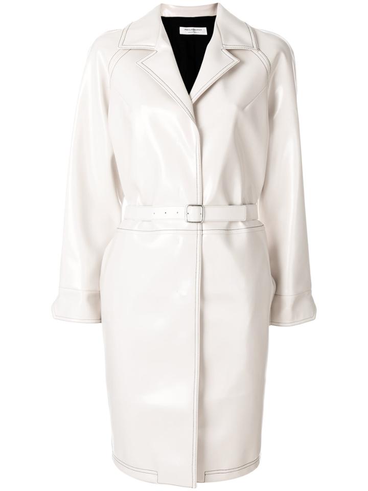 Philosophy Di Lorenzo Serafini Belted Trench Coat - Nude & Neutrals
