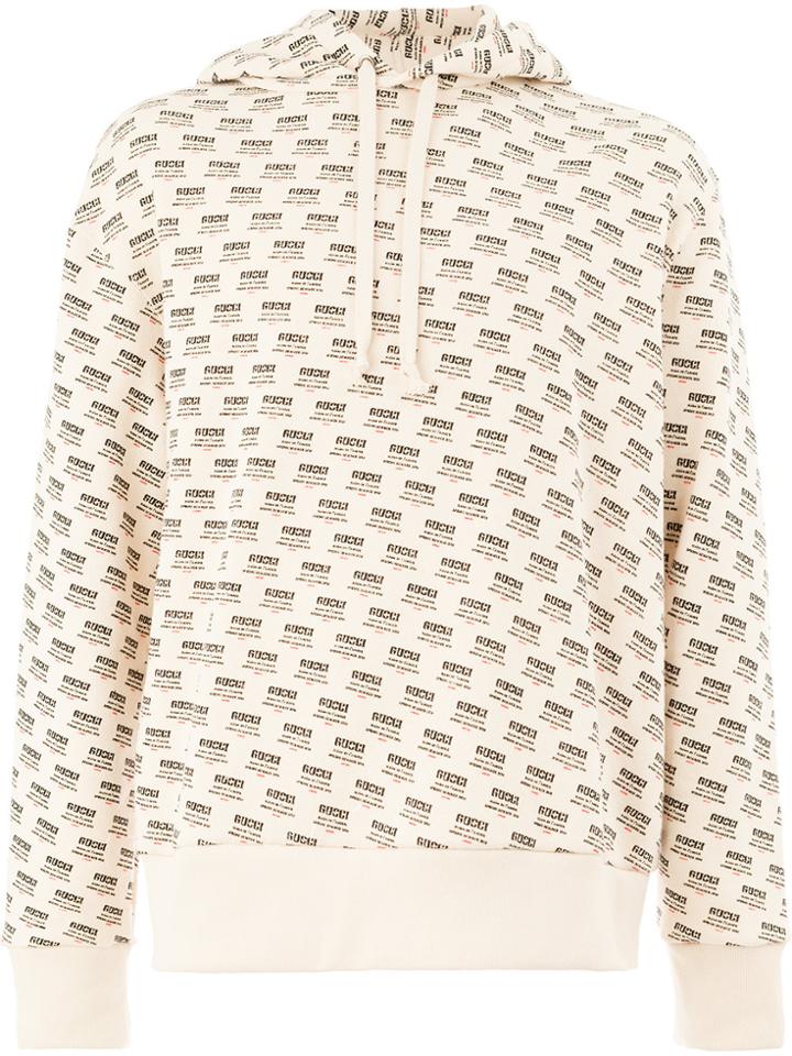 Gucci Gucci Invite Stamp Print Hoodie - Multicolour