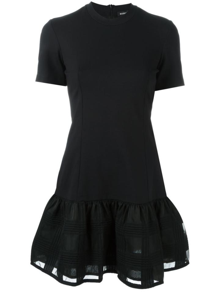 Markus Lupfer Sheer Hem Shortsleeved Dress