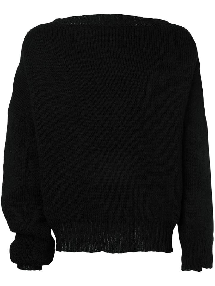 Raf Simons Buckled Off Shoulder Jumper - Black